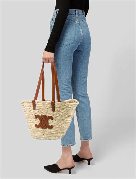 Celine raffia tote